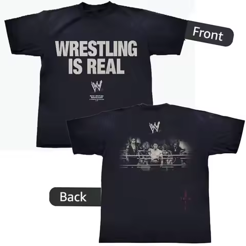 Travis Scott Wrestling Is Real T-shirt Men's Fashion Boxing Lover Graphic Outfit Short Sleeve Y2k Sa