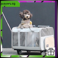 Stroller Multifunctional Pet Portable Dog Stroller Adjustable Pet Carrier Integrated Cat Stroller qw