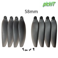 PICKITH Folding Propeller Blades, 58mm/66mm Black Remote Control Drone Parts, Plastic Universal Quad