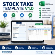 Stock Take Template V1.0 | Excel Physical Inventory Count | Inventory Stock Take