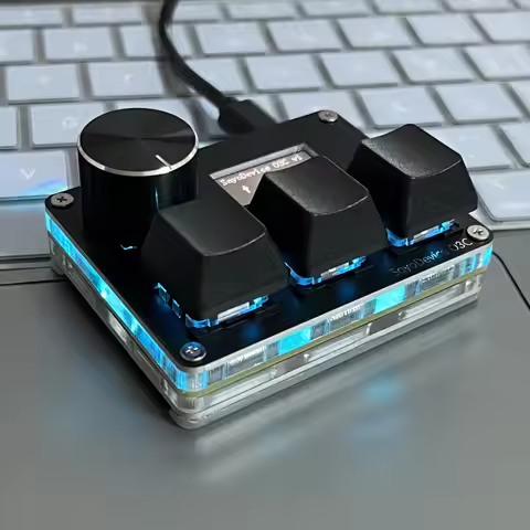 O3C SayoDevice OSU O3C Rapid Trigger Hall Switches Magnetic Pink Switches Keyboard With Knob Screen 