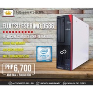 CPU Computer Desktop FUJITSU Esprimo D586 Intel Core i3 6100 3.7ghz 4gb 500gb 6th Generation