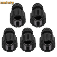 UMISTY 5PCS Faucet Connector, Black G3/8 Female Thread Hose Adapter, Reusable PP Pipe Fittings for E