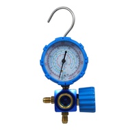 Single Manifold Gauge, Air Condition Manifold Gauge with Clear Scale, Fits R410A R22 R134A R404A Refrigerants
