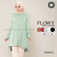 🇲🇾 DESINCE Muslimah Blouse Woman Top Shirt Smart Casual Women Formal Wear Baju Wanita Perempuan WT 0