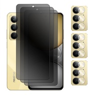 6 in 1 For Realme C75 C75X C65 C63 C61 V60 Pro Note 60 50 4G 5G Tempered Glass 6.72 inch Anti Peep P