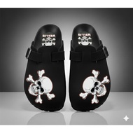 Well.id - Boston Suede Skull Clogs Sandals
