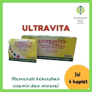 Ultravita contains 4 caplets (health multivitamin)