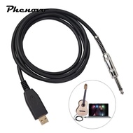 [Phenovo] USB Guitar Cable USB to 6.35mm Guitar Interface USB to /4 guitar Cable