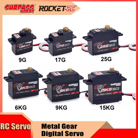 SURPASS HOBBY Servo RC High Speed Metal Gear Mini Servos 9G 17G 25G 6KG 15KG Digital Motor for 1/8 1