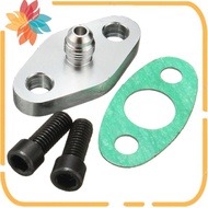 Turbo Oil Feed Line Inlet Flange Gasket 4AN 4 an Fitting Adapter for T3 T4 T04E GT40R GT42 GT42R GT4