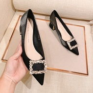 FA1 Women's High heelss Suede 5 CM Casual High Heels Pointed Work shoes Size 35-42