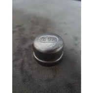 Stainless Steel End Cap SIZE (1/4 - 3/4) screw type by acrotools