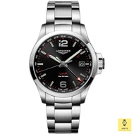 LONGINES L3.728.4.56.6 L37284566 / Men's Analog Watch / CONQUEST V.H.P / GMT / Date / Quartz / 43mm 