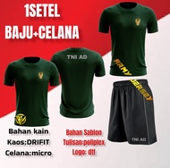 Kaos olahraga   TNI AD Kaos olahraga Dri-fit TNI AD Kaos olahraga Jersey TNI AD bisa cod bayar di tempat