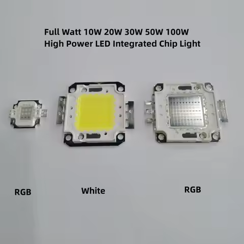 1Pcs Full Watt 10W 20W 30W 50W 100W High Power LED Integrated Chip Light Source 9-12V 24-38V Lamp SM