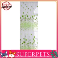  1 Sheet Window Gauze Rod Pocket Design Pastoral Translucent Beautiful Printing Sheer Curtain Home Decoration