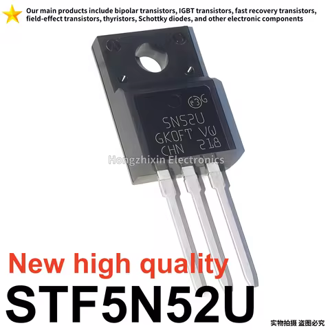 10PCS,NEW high-quality, STF5N52U 5N52U TO-220F 4.4A/520V,N-channel,MOS field-effect transistor