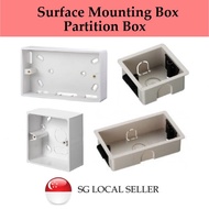 [Bundle of 4] 1Gang 2Gang Switch Socket Surface Mounting Box Partition Box KO Box Standard Size White
