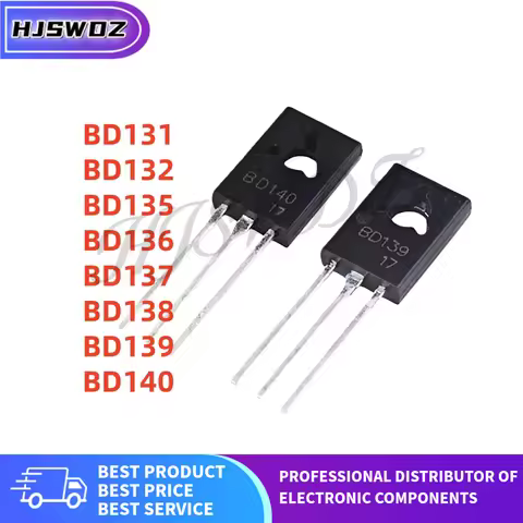 50Pcs/lot 100% new BD136 BD135 BD132 BD140 BD138 BD137 BD139 BD131 TO-126 Power Triode Transistor