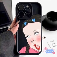 Funny Girl Casing For Huawei Nova 10 Lite 9 Pro SE Honor Magic 5 4 Pro Y9S Honor X9B 20 20S X50 GT 90 70 50 Pro SE Silicone Phone Case Funny Expression Girl Phone Cover