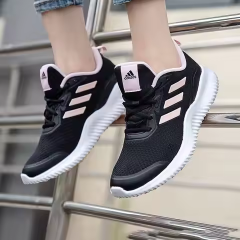 2026 sport adidas women running shoes ID0352 black pink breathable mesh sneakers