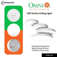 Omni LED Surface Ceiling Light Round & Linear 12W/18W/24W/22W/32W Daylight