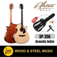 Alston SP25G / SP25GE Spruce Top Grand Auditorium Acoustic Guitar with EQ FREE Gig Bag, Strap and Pi