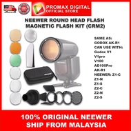 NEEWER CRM2 Round Head Flash Magnetic Accessories Kit for Z1 V1 Series CRM2 Godox V1 V1pro V100 AD10