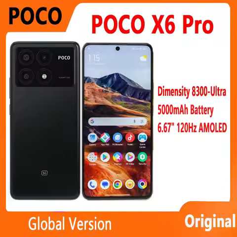 New POCO X6 Pro 5G Global Version Smartphone Dimensity 8300-Ultra 6.67" 1.5K Flow AMOLED DotDisplay 