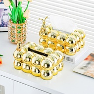 Light Luxury European-Style Marshmallow Tissue Box Creative Living Room Decorations Coffee Table Des