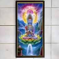 Buddha print painting plus frame size 100x50cm