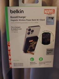 原價$399 Belkin Boost Charge 磁力無線行動充電器 5K+支架 Iron Man 版 Marvel 系列 MagSafe Power Bank
銅鑼灣交收