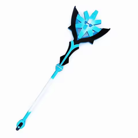 Cryo Abyss Mage Cosplay Props Genshin Impact Magic Staff Walking Cane Character Role Play Halloween