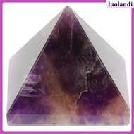 luolandi  Pyramid Crystal Ornament Stone Egyptian Decor Delicate Prism Desk Simple