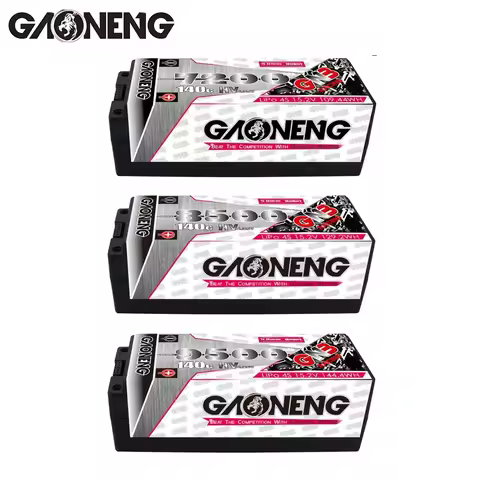 GNB 7200mAh/8500mAh/9500mAh 4S 15.2V HV Hardcase 5.0mm Bullet LiHV Lipo Battery For 1/8 RC Car Boat