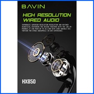 ⚽︎ ❤ ◨ Bavin Music universal earphones With Microphone headset 3d Stereo sound HX850