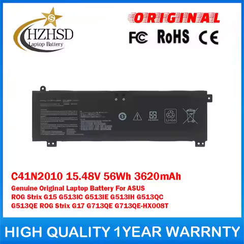 C41N2010 15.48V 56Wh 3620mAh Genuine Original Laptop Battery For ASUS ROG Strix G15 G513IC G513IE G5