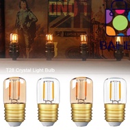 BAIHEE T28 Crystal Light Bulb, E26 E27 Warm White LED Light Bulb,  1W Incandescent 2200K Light Bulb 