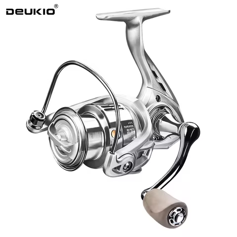 DEUKIO Spinning Fishing Reel 2000-3000 8KG Max Drag 5.2:1 3+1BB Metal Body EVA Knob CNC Handle Saltw