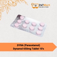 DYNA Dynamol 650mg Tablet 10's -(Paracetamol)