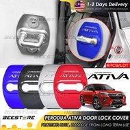 [4pc/set] New PERODUA ATIVA 2021 Door Lock Cover Car Accessories Kereta Accesories Gear Up Aksesori 