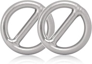Ganzoo 20mm Inner Diameter Metal O-Ring with Bridge for Dog Leash, 20mm Inner Dia, 2 Pieces Bridge R