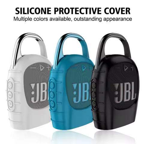 ZOPRORE Silicone Protective Carrying Case for JBL Clip 5 Portable Bluetooth Speaker Stand Up Cover P