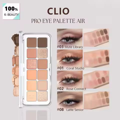 CLIO Pro Eye Palette Air,Fine&Smooth Powder,Matte&Shimmer Finish,Highly Pigmented,Luxury Makeup,Kore
