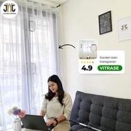 IHD- Vitrase minimalis Lebar 150cm kain transparan gorden transparan