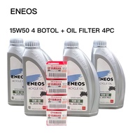 ORIGINAL ENEOS JAPAN OIL 4T 15W50 SEMI SYNTHETIC SL JASO MA MOTORCYCLE OIL ENGINE Y15 RS150 RSX SRL1