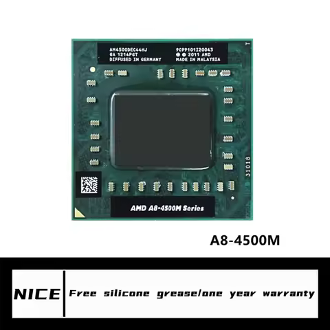 A8-Series A8-4500M A8 4500M 1.9 GHz Quad-Core Quad-Thread CPU AM4500DEC44HJ Socket FS1