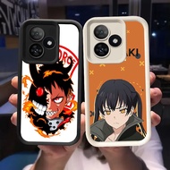 O-62 Fire Force Tokyo Case for Realme C53 C61 C51 Note 50 60 Black and White