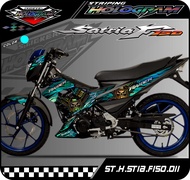 Striping Satria fu facelift - Stiker Striping Satria R150 2013 2014 2015 Variasi Hologram AR 11